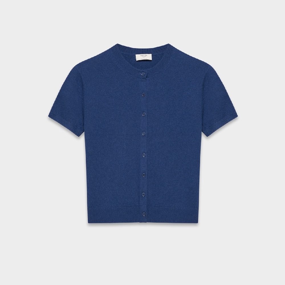 Bare Cashmere Shortsleeve Crew Cardigan